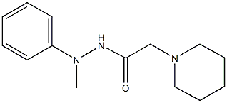 N'-methyl-N'-phenyl-2-(1-piperidinyl)acetohydrazide 结构式