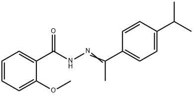 N'-[1-(4-isopropylphenyl)ethylidene]-2-methoxybenzohydrazide 结构式