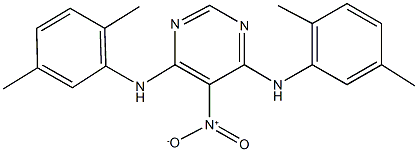 4,6-bis(2,5-dimethylanilino)-5-nitropyrimidine 结构式