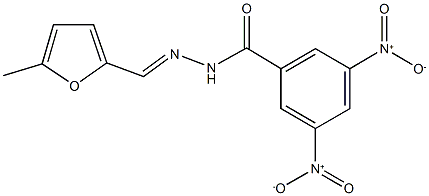 3,5-dinitro-N'-[(5-methyl-2-furyl)methylene]benzohydrazide 结构式