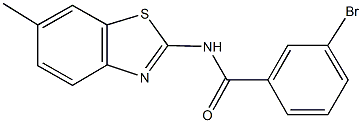 3-bromo-N-(6-methyl-1,3-benzothiazol-2-yl)benzamide 结构式