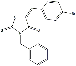 3-benzyl-5-(4-bromobenzylidene)-2-thioxo-1,3-thiazolidin-4-one 结构式