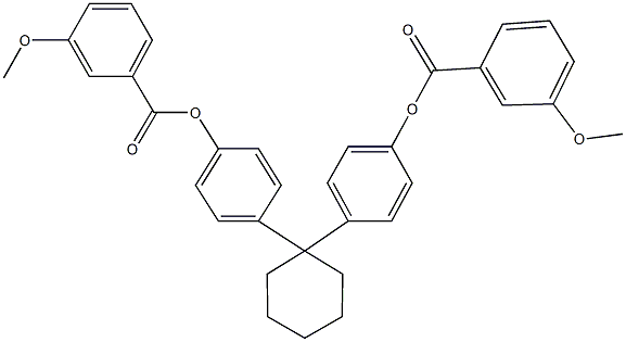 4-(1-{4-[(3-methoxybenzoyl)oxy]phenyl}cyclohexyl)phenyl 3-methoxybenzoate 结构式