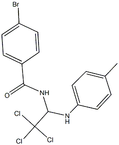 4-bromo-N-[2,2,2-trichloro-1-(4-toluidino)ethyl]benzamide 结构式