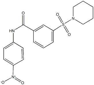 N-{4-nitrophenyl}-3-(1-piperidinylsulfonyl)benzamide 结构式