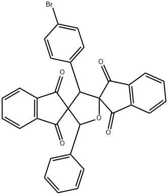 1,1'',3,3''(2,2''H)-dioxo-4'-(4-bromophenyl)-2'-phenyldipsiro[1H-indene-2,3'-tetrahydrofuran-5',2''-(1''H)-indene] 结构式