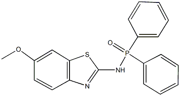 N-(6-methoxy-1,3-benzothiazol-2-yl)-P,P-diphenylphosphinic amide 结构式