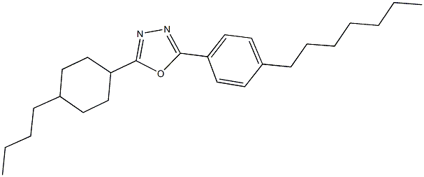 2-(4-butylcyclohexyl)-5-(4-heptylphenyl)-1,3,4-oxadiazole 结构式