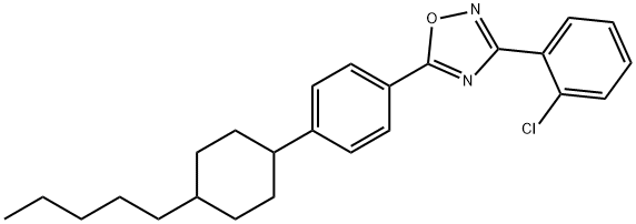 3-(2-chlorophenyl)-5-[4-(4-pentylcyclohexyl)phenyl]-1,2,4-oxadiazole 结构式