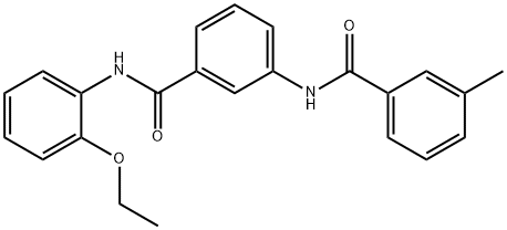 N-(2-ethoxyphenyl)-3-[(3-methylbenzoyl)amino]benzamide 结构式