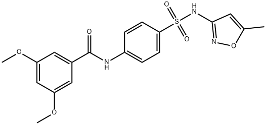 3,5-dimethoxy-N-(4-{[(5-methyl-3-isoxazolyl)amino]sulfonyl}phenyl)benzamide 结构式