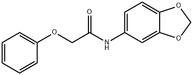 N-(1,3-benzodioxol-5-yl)-2-phenoxyacetamide 结构式