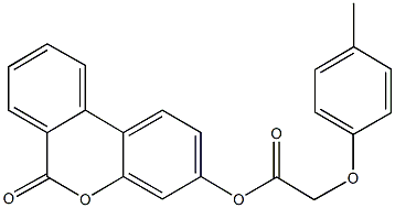 6-oxo-6H-benzo[c]chromen-3-yl (4-methylphenoxy)acetate 结构式