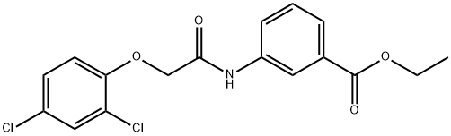 ethyl 3-{[(2,4-dichlorophenoxy)acetyl]amino}benzoate 结构式