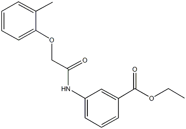 ethyl 3-{[(2-methylphenoxy)acetyl]amino}benzoate 结构式