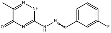 3-fluorobenzaldehyde (6-methyl-5-oxo-4,5-dihydro-1,2,4-triazin-3-yl)hydrazone 结构式
