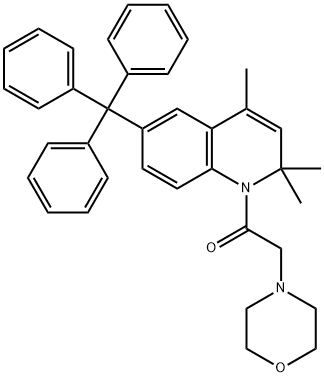 2,2,4-trimethyl-1-(4-morpholinylacetyl)-6-trityl-1,2-dihydroquinoline 结构式
