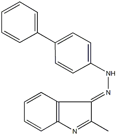 2-methyl-3H-indol-3-one [1,1'-biphenyl]-4-ylhydrazone 结构式