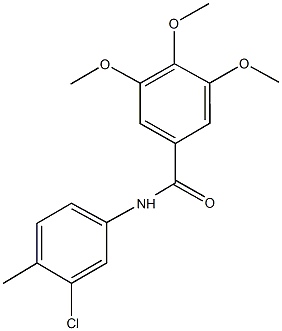 N-(3-chloro-4-methylphenyl)-3,4,5-trimethoxybenzamide 结构式