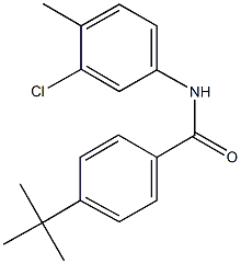 4-tert-butyl-N-(3-chloro-4-methylphenyl)benzamide 结构式