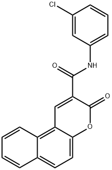 N-(3-chlorophenyl)-3-oxo-3H-benzo[f]chromene-2-carboxamide 结构式