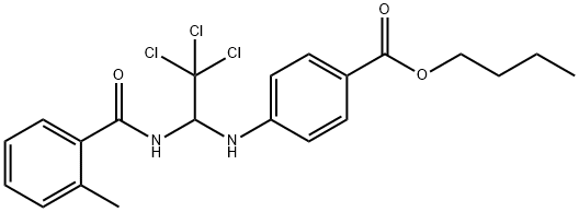 butyl 4-({2,2,2-trichloro-1-[(2-methylbenzoyl)amino]ethyl}amino)benzoate 结构式