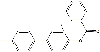 3,4'-dimethyl[1,1'-biphenyl]-4-yl 3-methylbenzoate 结构式