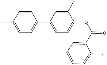 3,4'-dimethyl[1,1'-biphenyl]-4-yl 2-fluorobenzoate 结构式