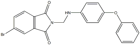 5-bromo-2-[(4-phenoxyanilino)methyl]-1H-isoindole-1,3(2H)-dione 结构式