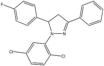 1-(2,5-dichlorophenyl)-5-(4-fluorophenyl)-3-phenyl-4,5-dihydro-1H-pyrazole 结构式