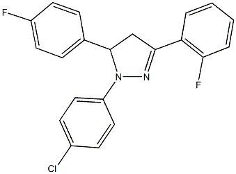 1-(4-chlorophenyl)-3-(2-fluorophenyl)-5-(4-fluorophenyl)-4,5-dihydro-1H-pyrazole 结构式