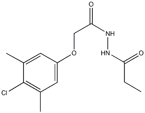 2-(4-chloro-3,5-dimethylphenoxy)-N'-propionylacetohydrazide 结构式