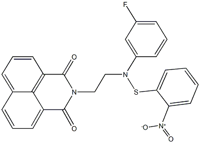2-{2-[3-fluoro({2-nitrophenyl}sulfanyl)anilino]ethyl}-1H-benzo[de]isoquinoline-1,3(2H)-dione 结构式