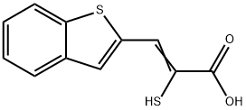 3-(1-benzothien-2-yl)-2-sulfanylacrylic acid 结构式