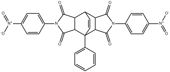 4,10-bis{4-nitrophenyl}-1-phenyl-4,10-diazatetracyclo[5.5.2.0~2,6~.0~8,12~]tetradec-13-ene-3,5,9,11-tetrone 结构式