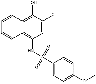 N-(3-chloro-4-hydroxy-1-naphthyl)-4-methoxybenzenesulfonamide 结构式