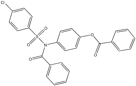 4-{benzoyl[(4-chlorophenyl)sulfonyl]amino}phenyl benzoate 结构式