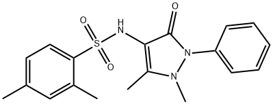 N-(1,5-dimethyl-3-oxo-2-phenyl-2,3-dihydro-1H-pyrazol-4-yl)-2,4-dimethylbenzenesulfonamide 结构式