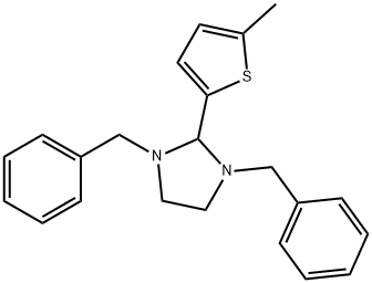 1,3-dibenzyl-2-(5-methyl-2-thienyl)imidazolidine 结构式