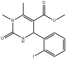 methyl 4-(2-iodophenyl)-1,6-dimethyl-2-oxo-1,2,3,4-tetrahydro-5-pyrimidinecarboxylate 结构式