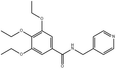 3,4,5-triethoxy-N-(4-pyridinylmethyl)benzamide 结构式