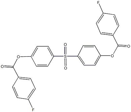 4-({4-[(4-fluorobenzoyl)oxy]phenyl}sulfonyl)phenyl 4-fluorobenzoate 结构式