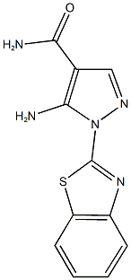 5-amino-1-(1,3-benzothiazol-2-yl)-1H-pyrazole-4-carboxamide 结构式