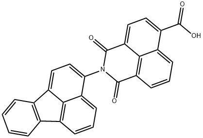 2-(3-fluoranthenyl)-1,3-dioxo-2,3-dihydro-1H-benzo[de]isoquinoline-6-carboxylic acid 结构式