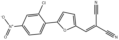 2-[(5-{2-chloro-4-nitrophenyl}-2-furyl)methylene]malononitrile 结构式