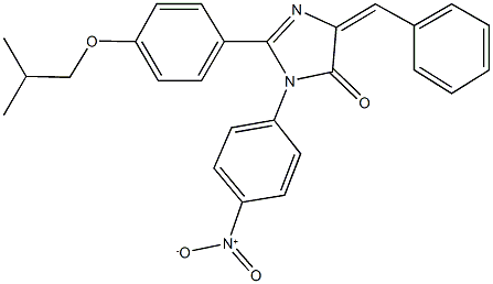 5-benzylidene-3-{4-nitrophenyl}-2-(4-isobutoxyphenyl)-3,5-dihydro-4H-imidazol-4-one 结构式