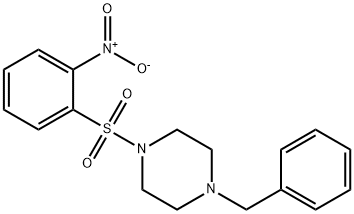 1-benzyl-4-({2-nitrophenyl}sulfonyl)piperazine 结构式