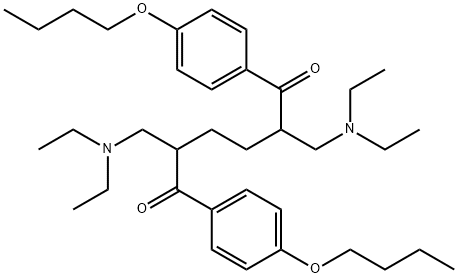 1,6-bis[4-(butyloxy)phenyl]-2,5-bis[(diethylamino)methyl]hexane-1,6-dione 结构式