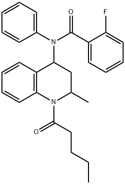 2-fluoro-N-(2-methyl-1-pentanoyl-1,2,3,4-tetrahydroquinolin-4-yl)-N-phenylbenzamide 结构式