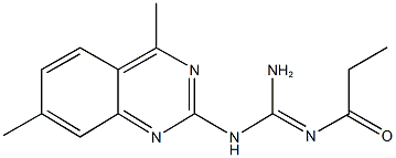 N-(4,7-dimethyl-2-quinazolinyl)-N''-propionylguanidine 结构式